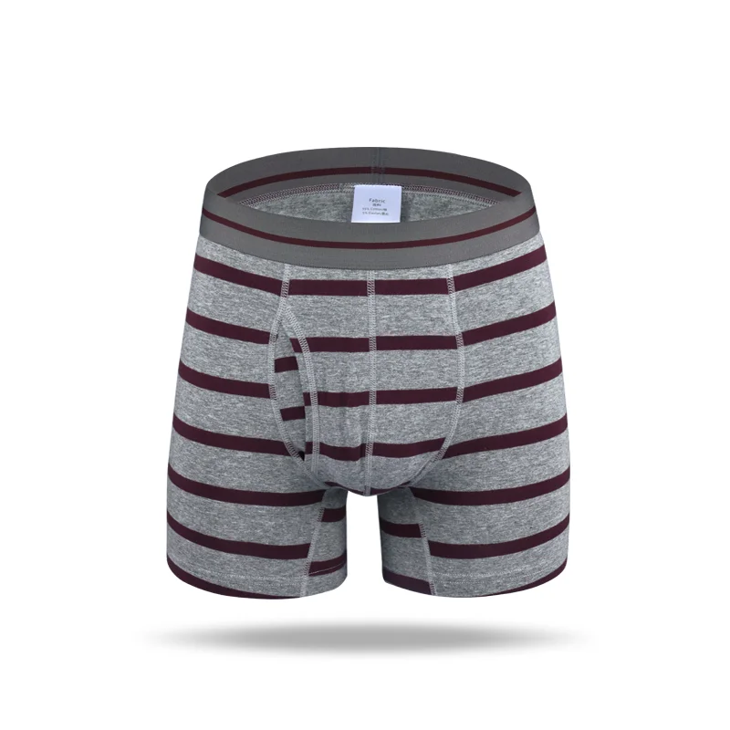 Модное Полосатое Мужское нижнее белье со средней талией удлиненные спортивные