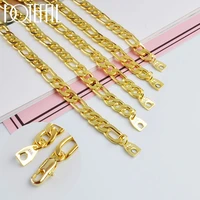 doteffil 925 sterling silver charm jewelry 18k gold 5mm side chain bracelet for women wedding engagement party fashion jewelry