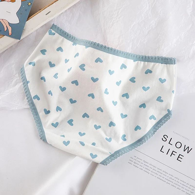 Высококачественные женские трусики Мягкое хлопковое нижнее белье синие