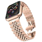 Ремешок из нержавеющей стали для Apple Watch Band SE Series 6 7 5 4 45 мм 41 мм 40 мм 44 мм, браслет для iWatch 3 42 мм 38 мм