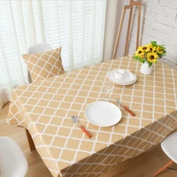 yellow rhombus geometric cotton and linen tablecloth coffee table cloth cover cloth can be customized