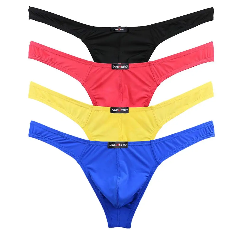 Мужские трусы бикини с низкой талией черные однотонные слипы сексуальное нижнее