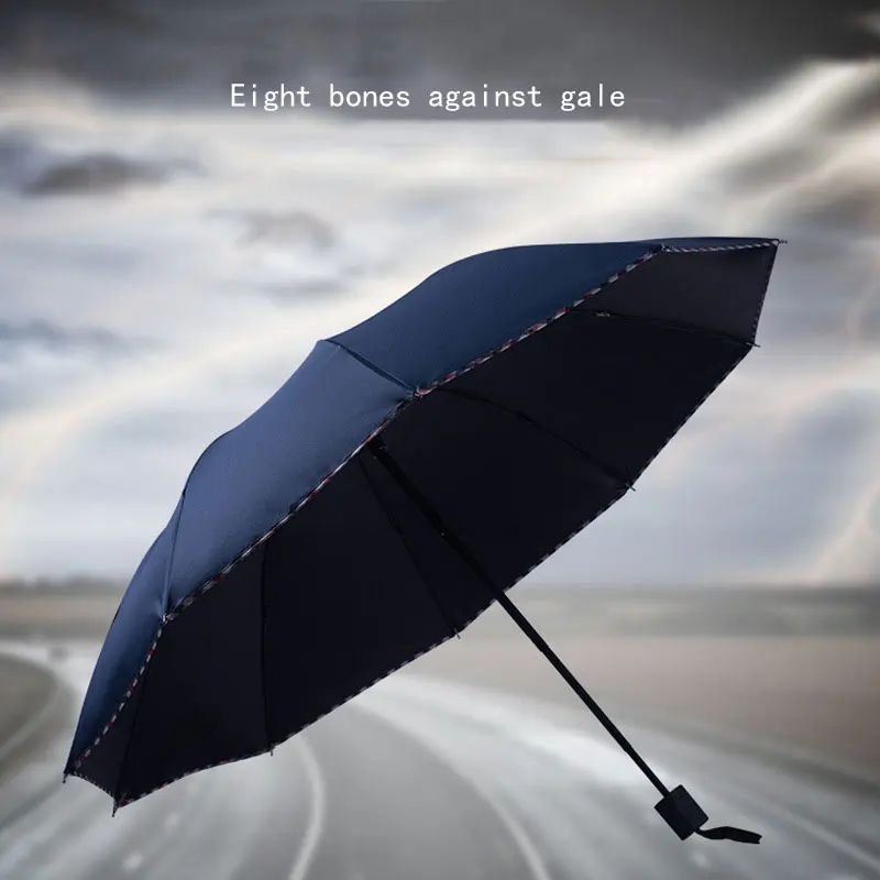 Мужской укрепляющий мужской деловой Зонт 10 к виниловый анти УФ зонтик для женщин