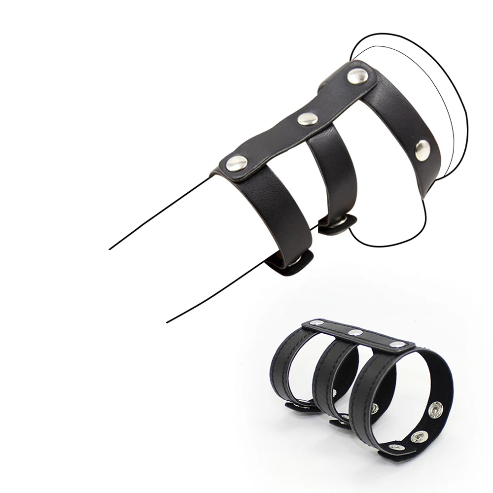 Эротические секс игрушки регулируемые кожаные Кольца для пениса петухи