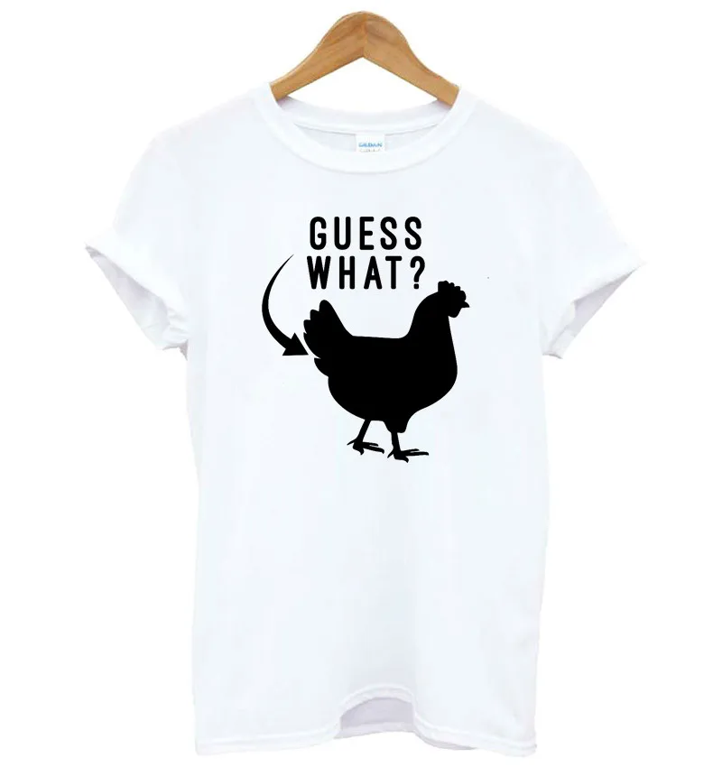 

Women T Shirt Guess What Chicken Print Tshirt Women Short Sleeve O Neck Loose T-shirt Ladies Causal Tee Shirt Clothes
