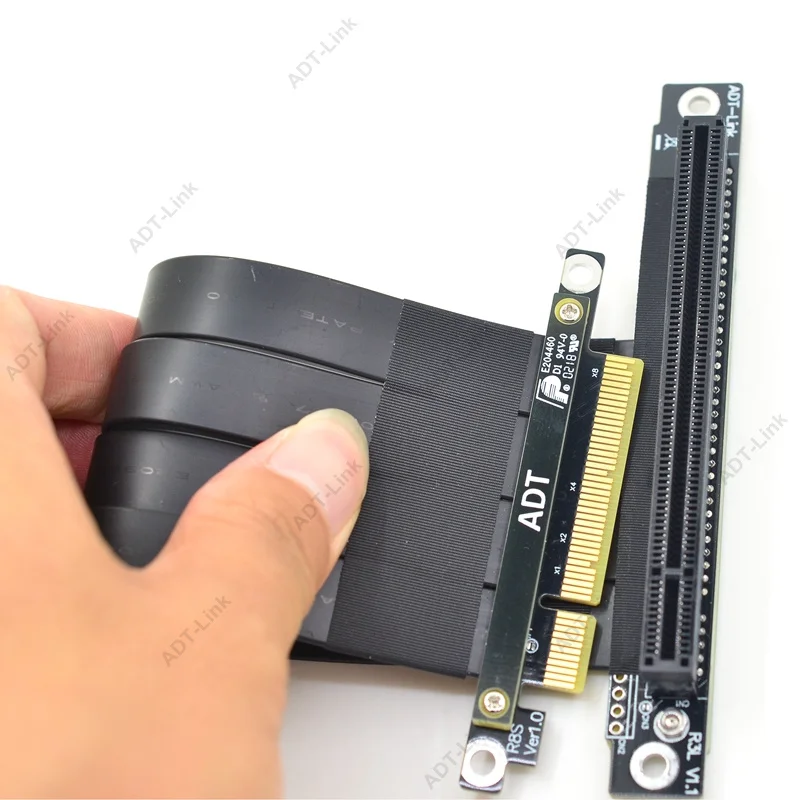 Удлинительный кабель PCI-E x8 адаптер x16 pcie Riser 1U2U 8x к 16x ADT gtx 1080 ti PCI express 3 0x16