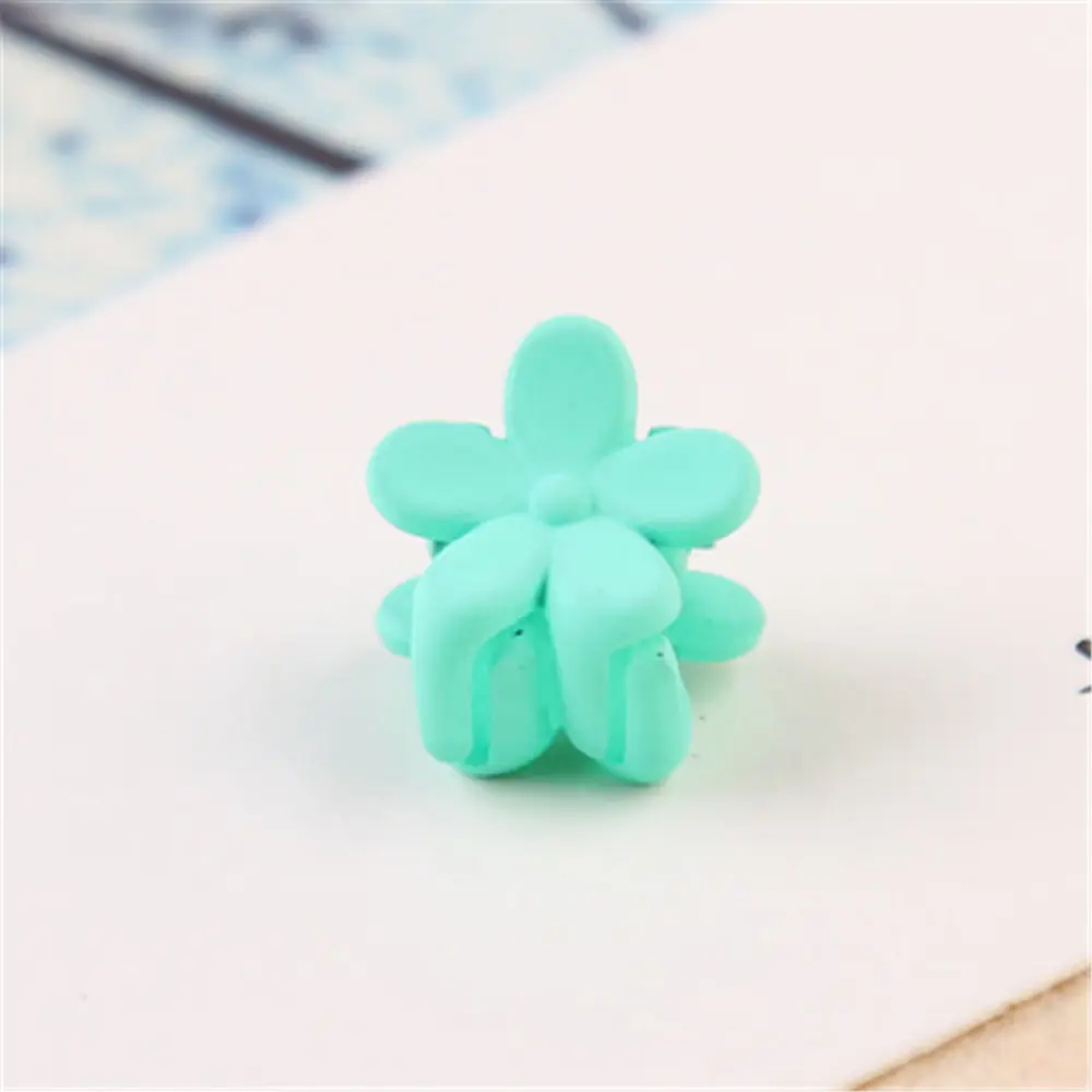 Light green 10 шт. новые модные маленькие заколки для волос для маленьких девочек, милые заколки для волос карамельного цвета с цветком, детские заколки, аксессуары для волос - Цвет: Light green