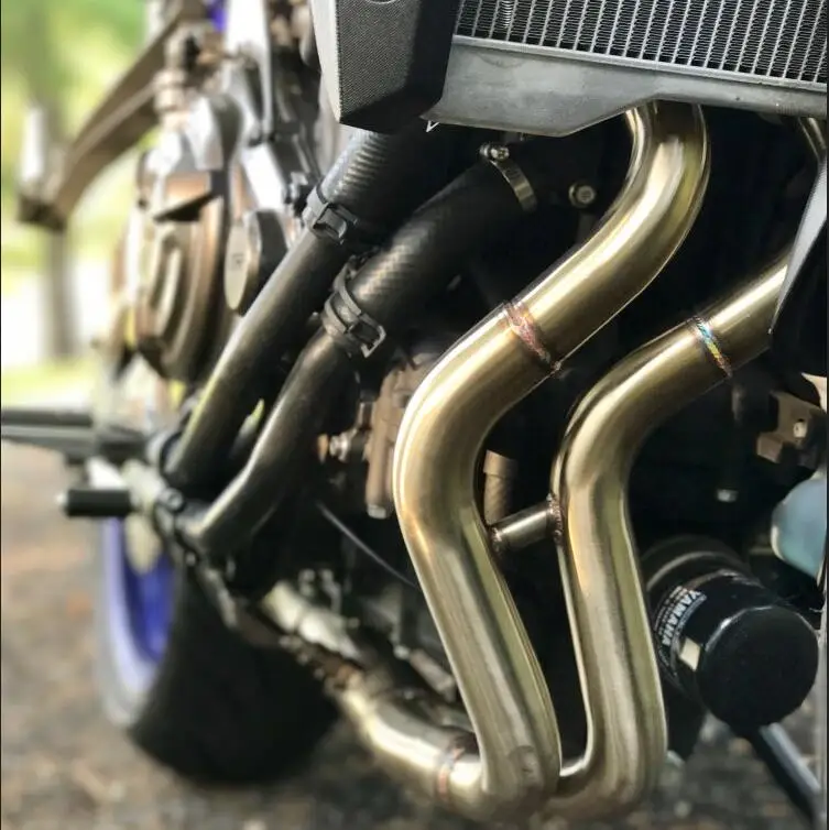 MT07 FZ07 мотоцикл выхлопной контакт средней трубы разъем для YAMAHA MT-07 FZ-07 2014-2019 XSR700