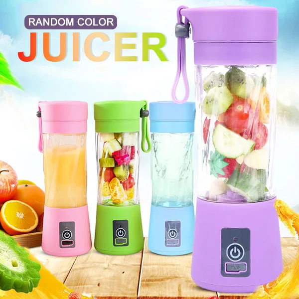 

Portable Juicer USB Rechargeable Mini Mixer Personal Size Travel Drink Maker for Travel Office Sports Home Kitchen Food Juicers