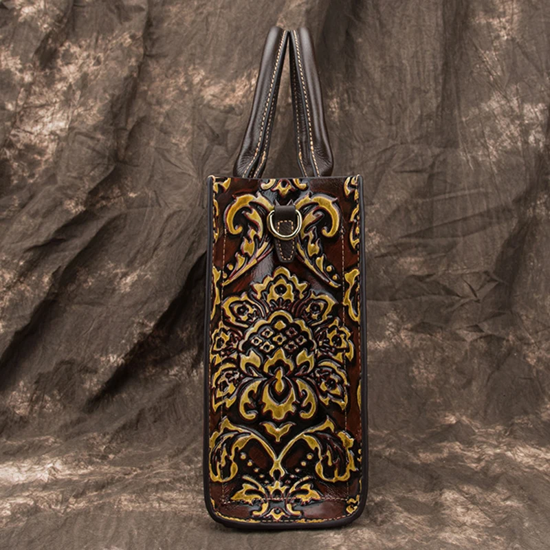 Женская сумка-мессенджер из натуральной воловьей кожи с ручками | Багаж и сумки