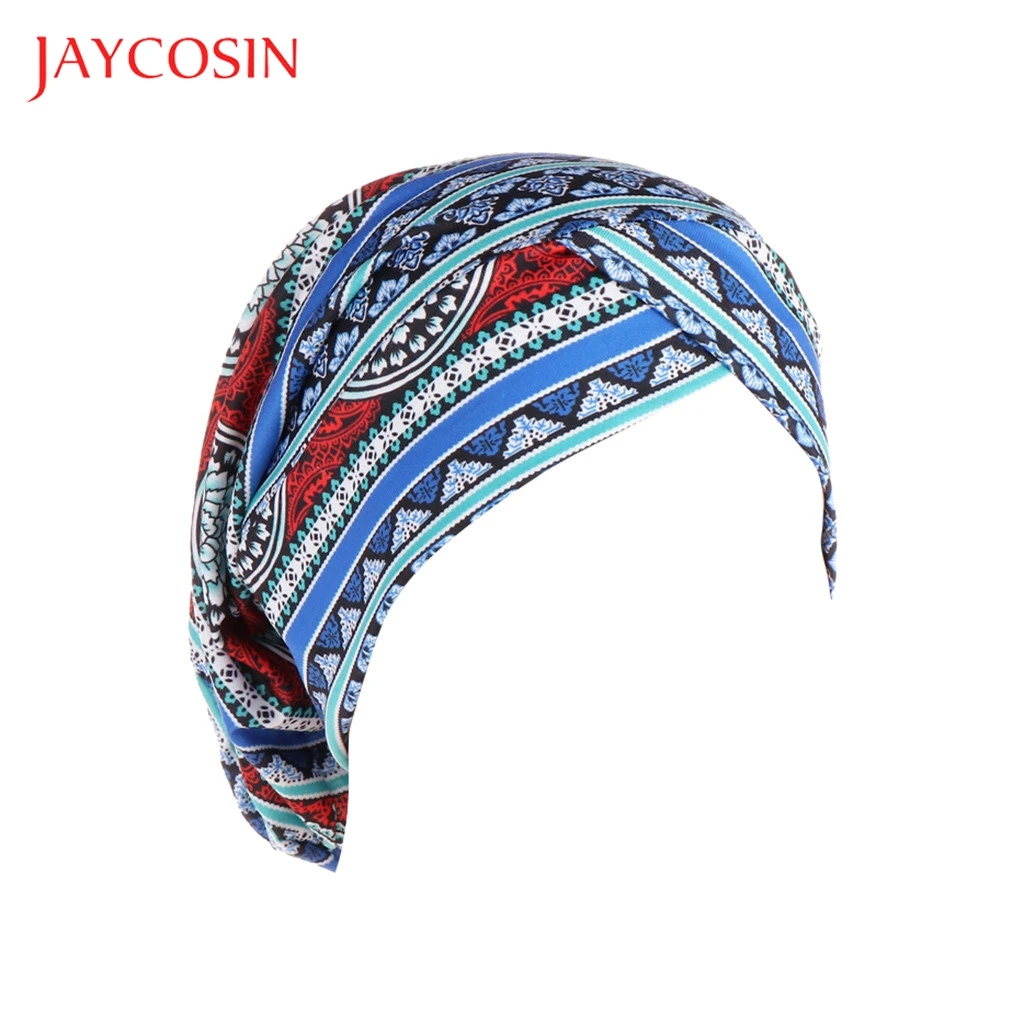 Женский шарф бини JAYCOSIN шелковый тюрбан с перекрестной плетеной тесьмой головной