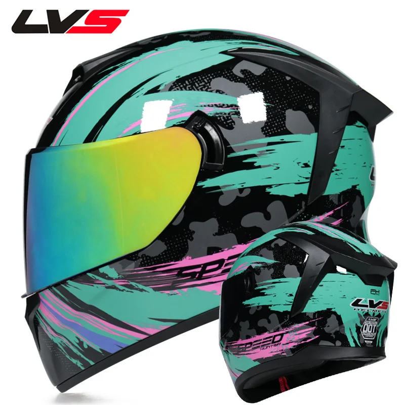 

Мотоциклетные шлемы на все лицо 2021, с двойным козырьком, одобрен ECE DOT, мотоциклетный шлем с двойным объективом, гонки для взрослых
