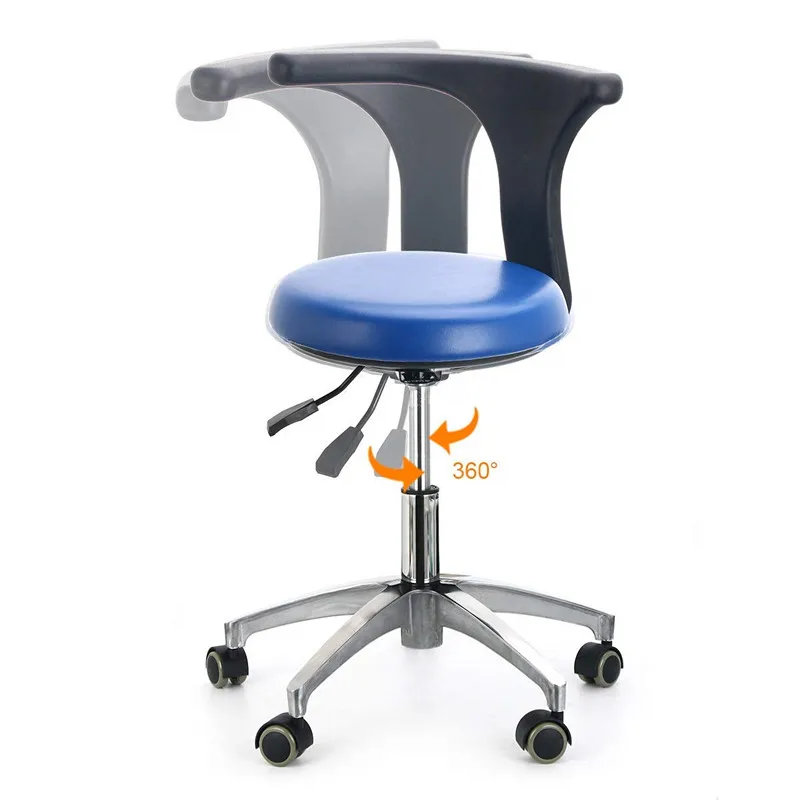 

Stool Dentist Swivel Rolling Chair with backrest Swivel Adjustable Dentist Stool Dental Clinic Chair Ergonomic Medical Doctor