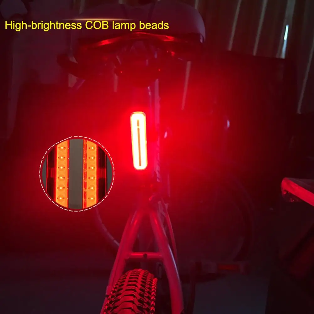 

Фсветильник задний велосипедный водонепроницаемый на батарейках, 4 режима работы, COB Предупреждение