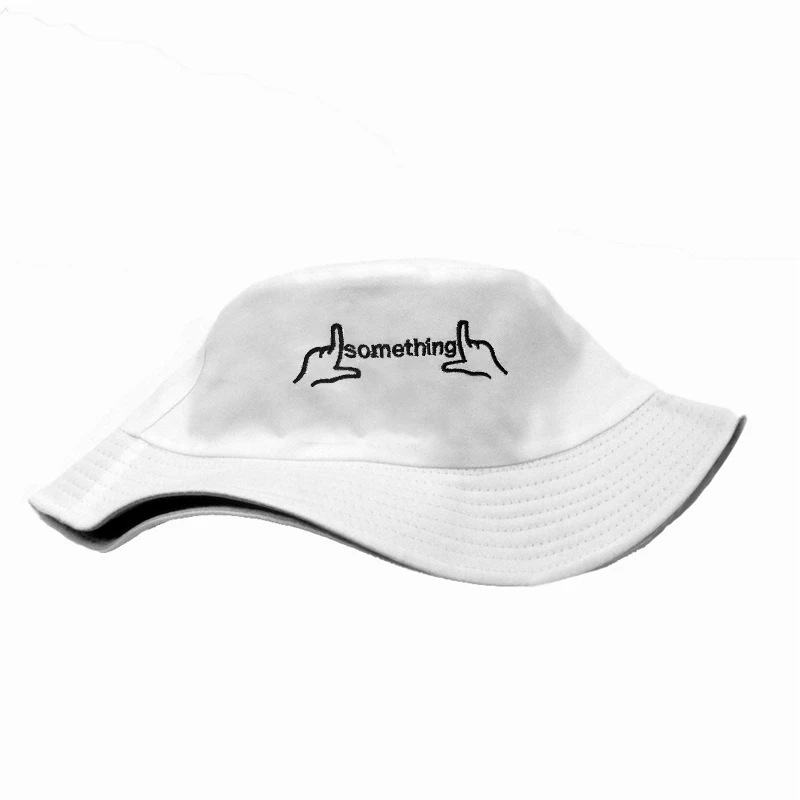 Двусторонняя одежда палец что то вышивка Панама мужская шляпа Для женщин Летняя