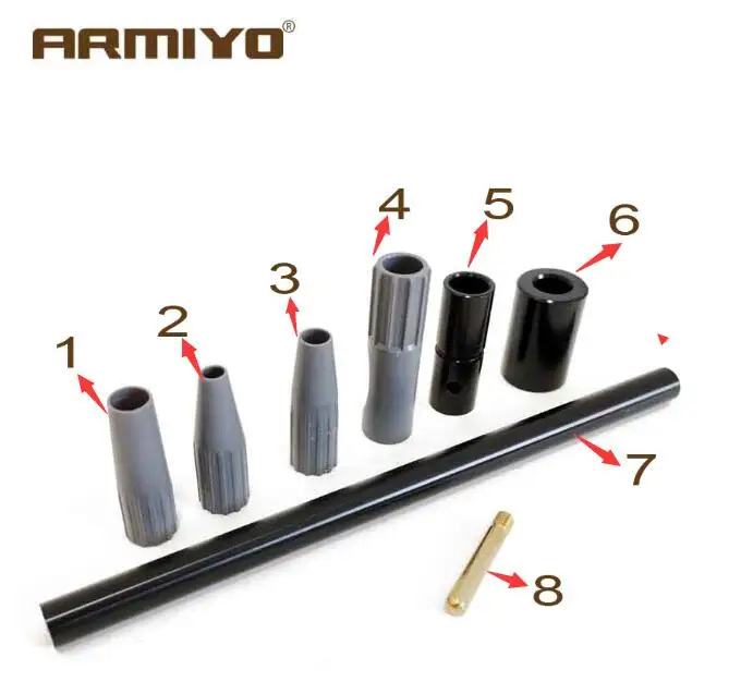Набор для чистки универсального пистолета Armiyo 8 шт./компл.. 17Cal to .22Cal .30Cal чистящие