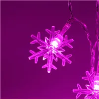 Pink Светодиодный гирлянда в виде снежинок, гирлянда в виде снежной феи, украшение для рождественской елки, новогодняя комната, на День святого Валентина, с батарейным разъемом - Испускаемый цвет: Pink