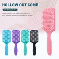 hollowing out design girls beauty hair curly styling tool square women scalp massage comb brush hairdressing detangler brush