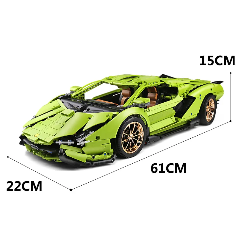 Автомобиль Mold King 13057 совместимый с 42115 Lamborghinis Sian FKP 37 мотор модель автомобиля