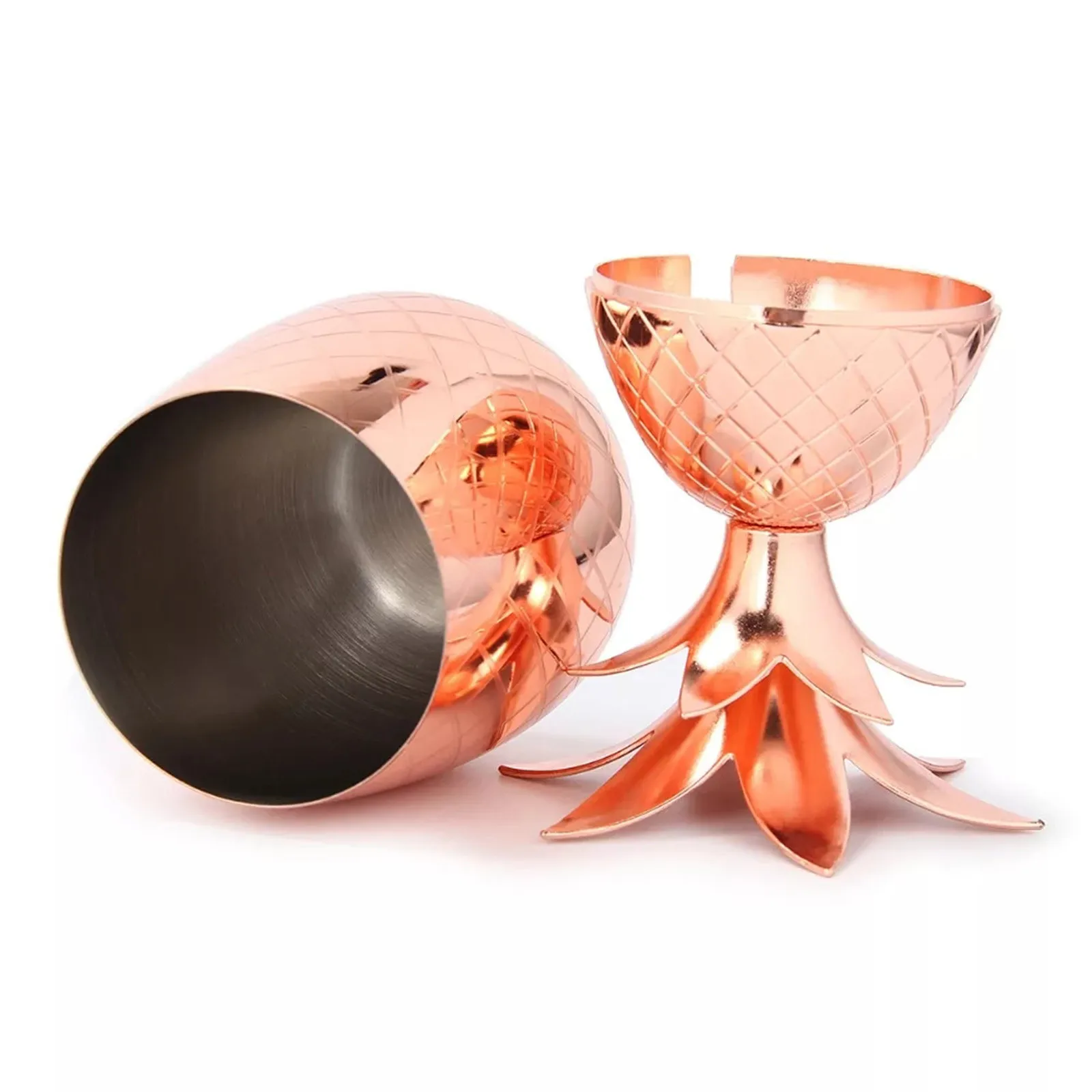 

Copper Pineapple Tumbler Mug With Copper Straw Handmade Food Safety Pure Coppper Taza De Aislamiento Trmico Copa Mark