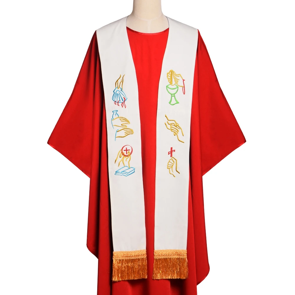 Палантин пастушника унисекс для взрослых вышитый двусторонний пастушник