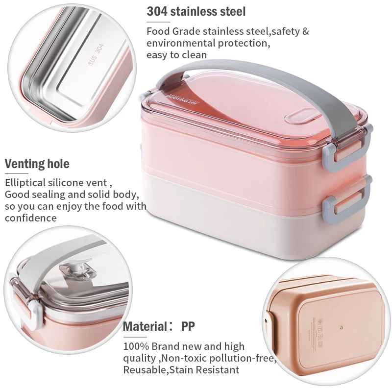 Термальный Ланч бокс из нержавеющей стали с отделениями|Коробки для обеда| |