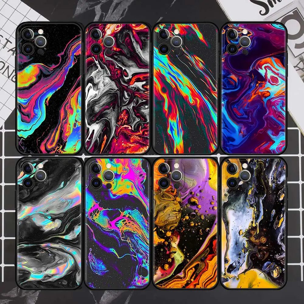 

Funy Personality Fashion Novelty Phone Case For iPhone 13 11 12 Pro XR 7 8 + X XS Max 6 6S Plus 5 5S SE 2020 Coque Black Shell
