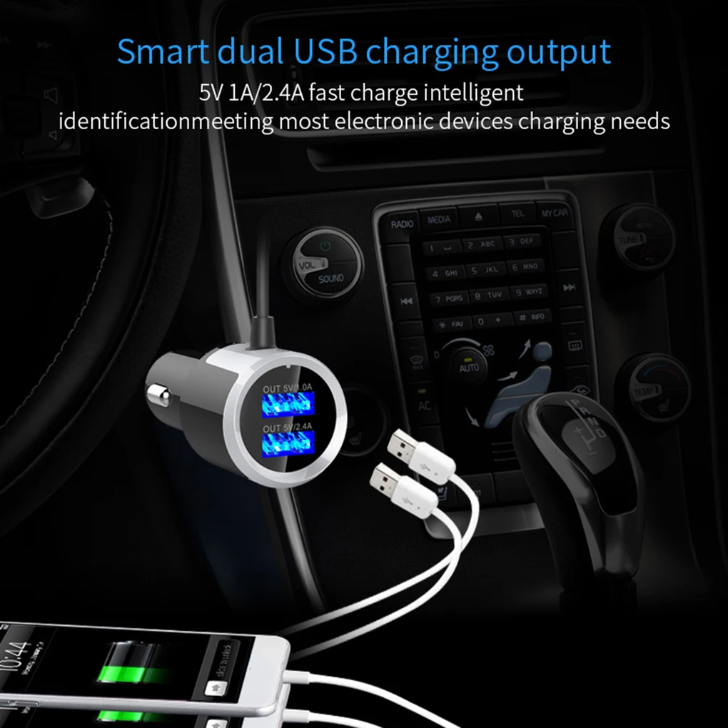 Bluetooth fm-передатчик беспроводной автомобильный комплект универсальное автомобильное зарядное устройство Hands Free TF карта музыкальный плеер