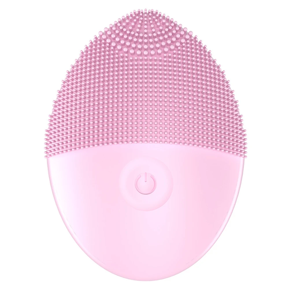 

Electric Silicone Face Cleansing Brush Mini Sonic Vibration Massage Waterproof Facial Cleansing Deep Pore Cleanser Battery