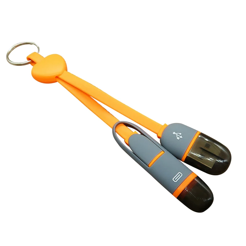 2 в 1 Micro USB кабель для iPhone Mini портативный зарядный 7 8 11 11pro 12 6 5 Xiaomi Redmi 4X|Кабели