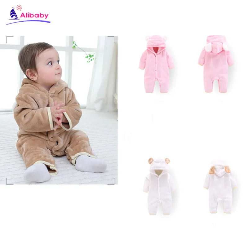 Детские комбинезоны зимние теплые фланелевые флисовые с длинным рукавом для