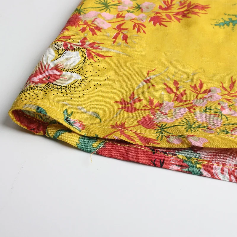 

GIBSIE Sexy Ruffle Floral Print Blouse Women Boho Holiday V Neck Cami Top Plus Size Long Sleeve Casual Ladies Blouses