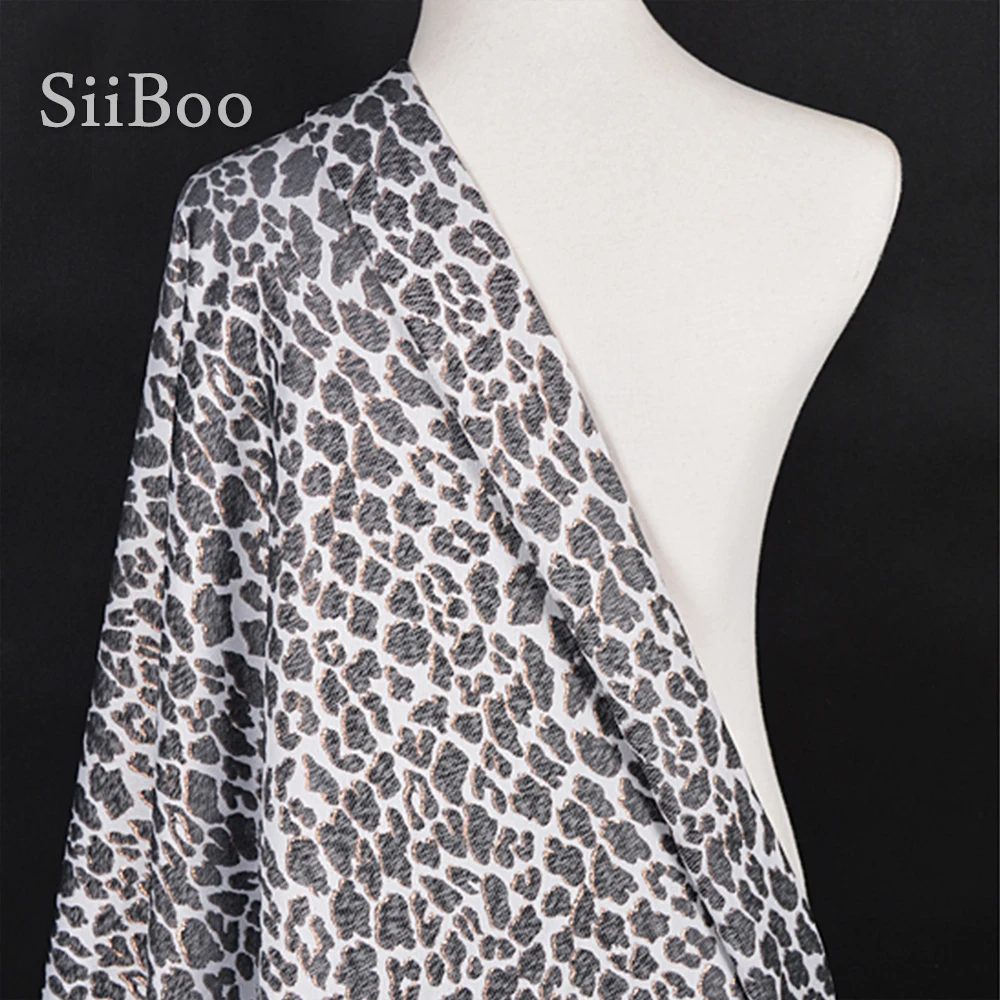 Пикантная жаккардовая ткань в американском стиле с леопардовым принтом для