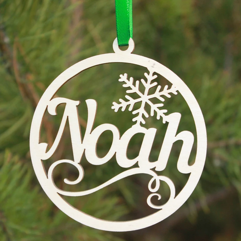 Рождественское украшение с именем на заказ персонализированные деревянные