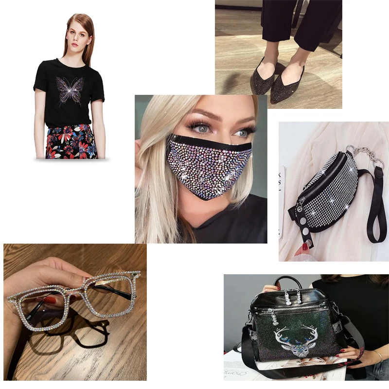 

All Sizes Colors Crystal HotFix Rhinestones FlatBack Rhinestones Thermal Adhesive Hot Fix Crystal Stones for Clothes Fabric