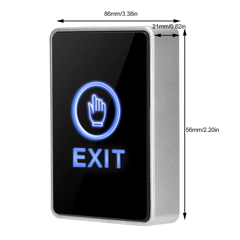 

Pannel NO NC COM Exit LED Light Access Control Switch Button Touch Sensor Access Control Switches With Screws For Home Security
