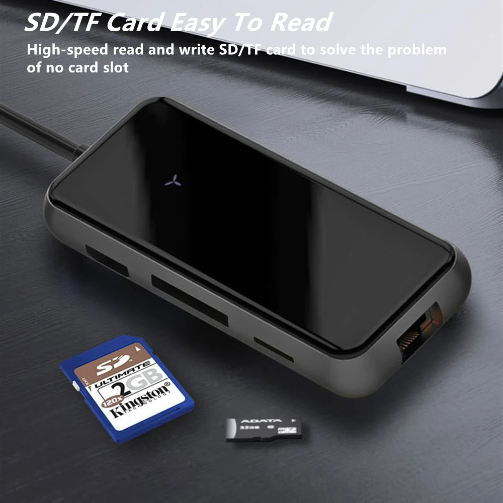 Tebe концентратор USB Type C до 4K HDMI RJ45 Многофункциональный 3 0 SD/TF кард ридер PD Быстрая