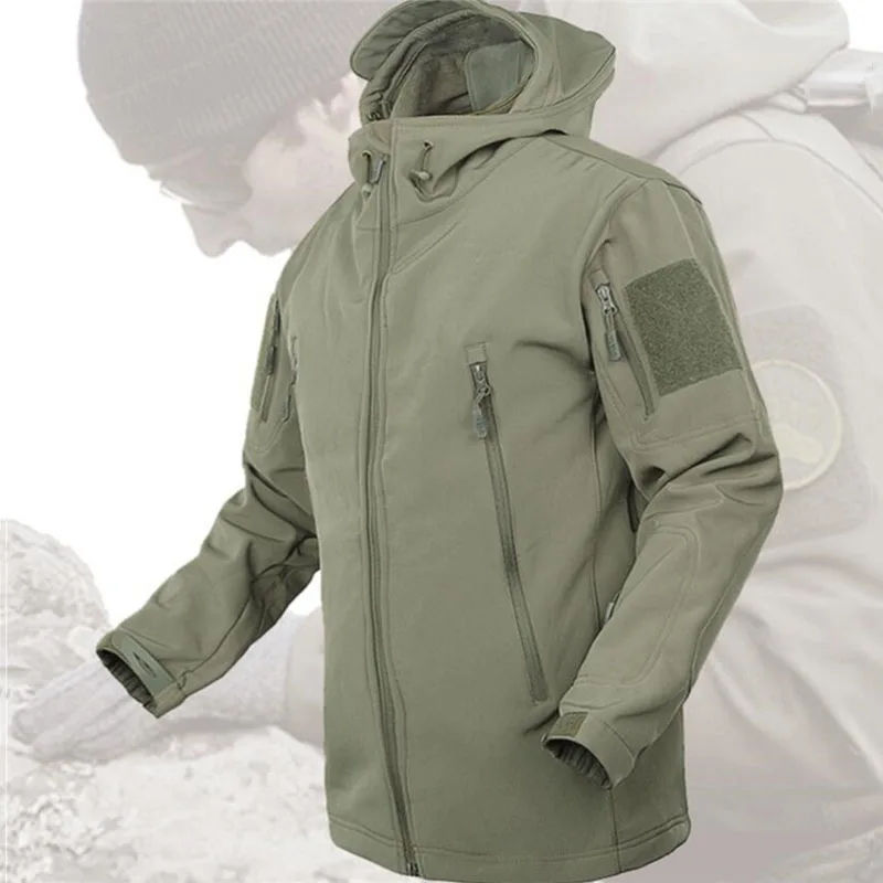 Мужская Уличная Военная Тактическая армейская куртка SoftShell Водонепроницаемая