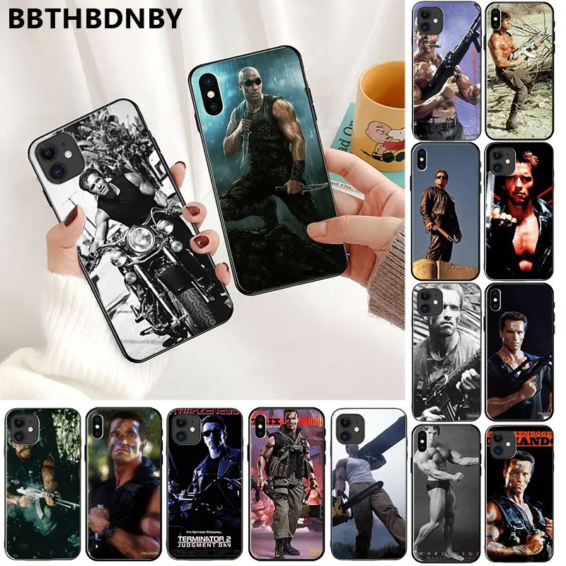 Чехол для телефона Arnold Schwarzenegge на заказ фото мягкий чехол Fundas iPhone 11 pro XS MAX 8 7 6 6S Plus X