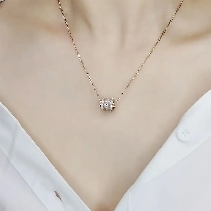 

Titanium Just Non-Fading Transparent Thin Waist Necklace Female Clavicle Chain Simple Fashion Temperament Lux Pendant Necklace