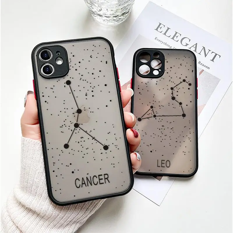 

Twelve Constellations Phone Case For iPhone 13 12 Mini 13 12 11 Pro Max XR XS Max X 8 7 6 6s Plus SE 2020 Shockproof Cover Coque