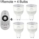 Светодиодная лампа MiBoxer GU10, 6 Вт, двойной белый (CWWW), регулируемая цветовая температура, AC85-265V G, беспроводной пульт дистанционного управленияWi-Fi