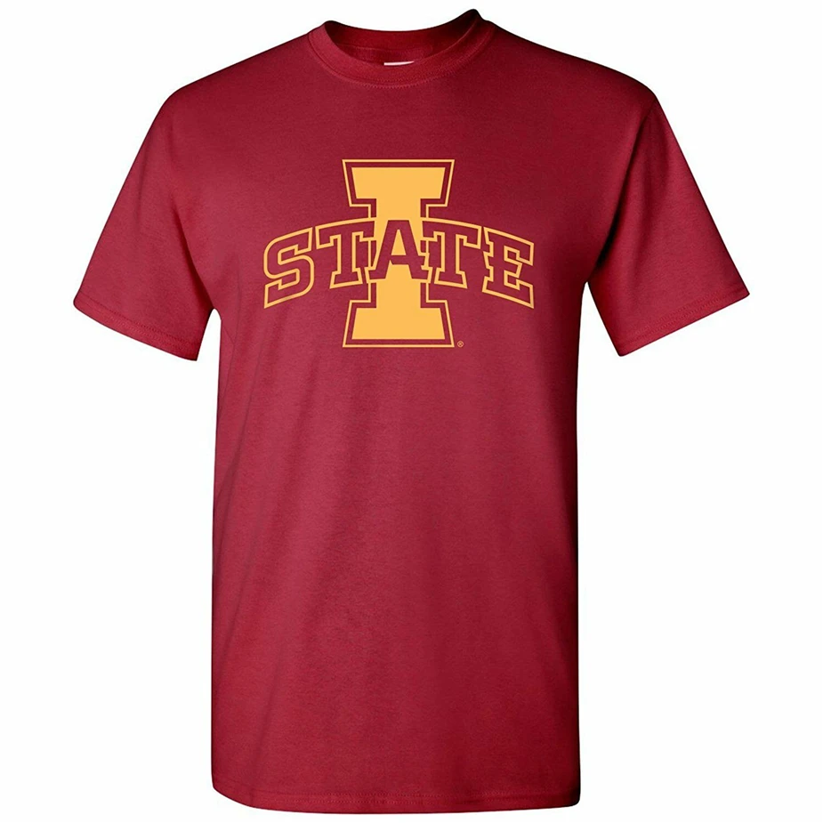 Футболка унисекс с логотипом бренда Iowa State Cyclones Винтажная футболка графикой |