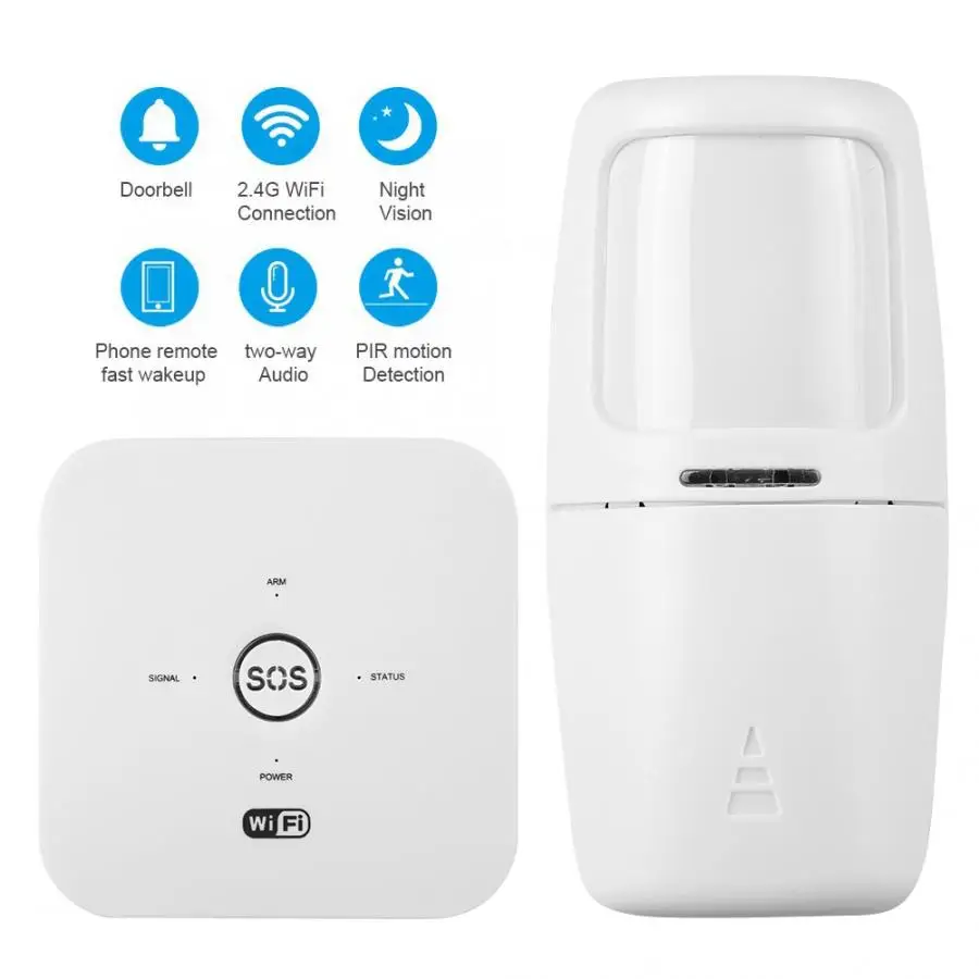 Tuya Smart wifi GSM домашняя система сигнализации PIR для Alexa Google Assistant 100 240V alarmas de seguridad