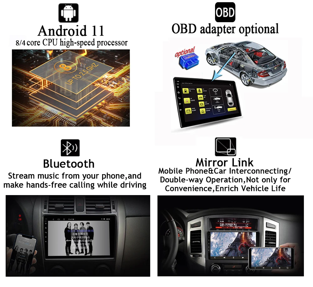 Автомагнитола на Android 11 для Hummer H2 E85 2007-2009 мультимедийный видеоплеер с навигацией