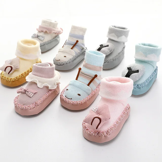 

New arrival spring autumn leather bottom non-slip baby boys girls socks kids baby boy girl sweet cute comfortable casual socks