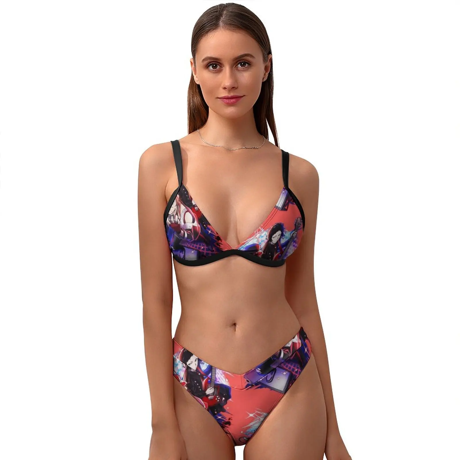 Единорог милый купальник бикини с v-образным Форма сладкий для купания и серфинга