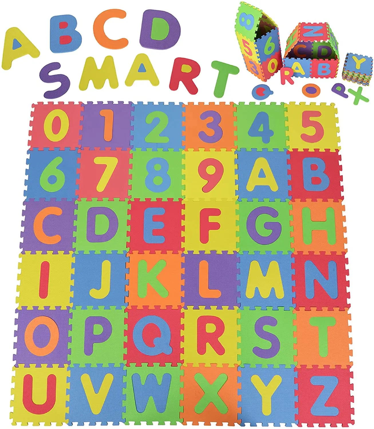 40pcs baby foam play mat children carpet educational toys interlocking puzzle eva tiles alphabet numbers and symbol 1515cm free global shipping