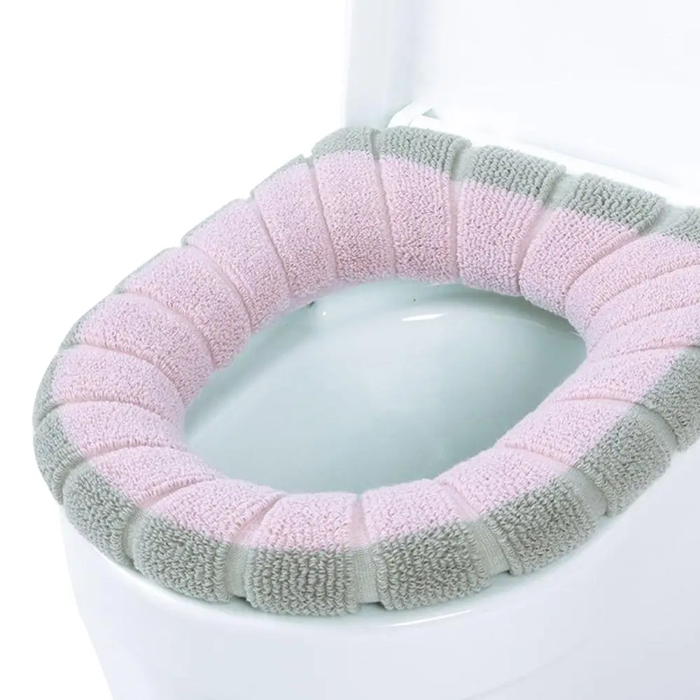 

Bathroom Toilet Toilet Pad Can Be Washed Soft Insulation Pad Cover Pad Winter Contrast Color Two-color Warm Toilet Seat Cushion