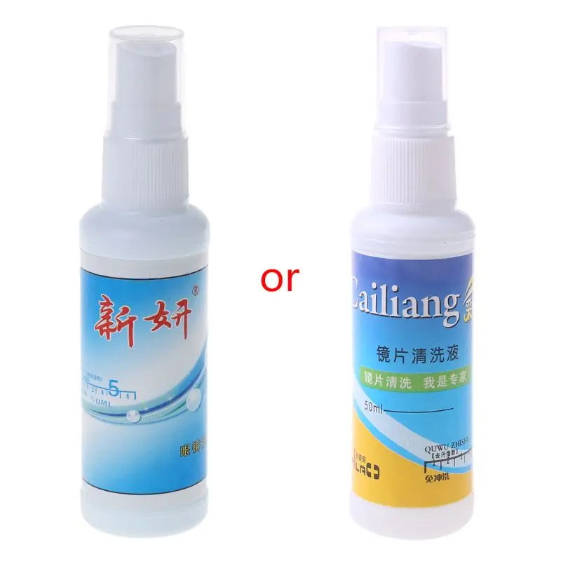 

2021 New 50ml Glasses Lens Cleaner Wipe Nursing Liquid Phone Screen Sunglasses Cleaning Anti Fog Misting Dust Portable Eyewear